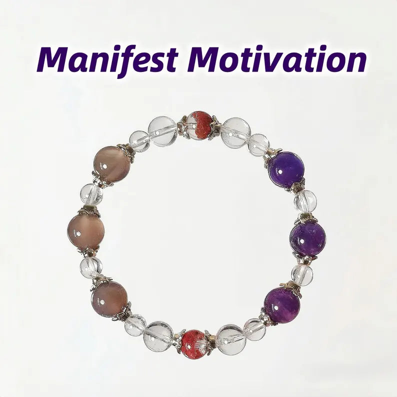 Motivation & Transformation Bracelet – Grey Agate & Amethyst