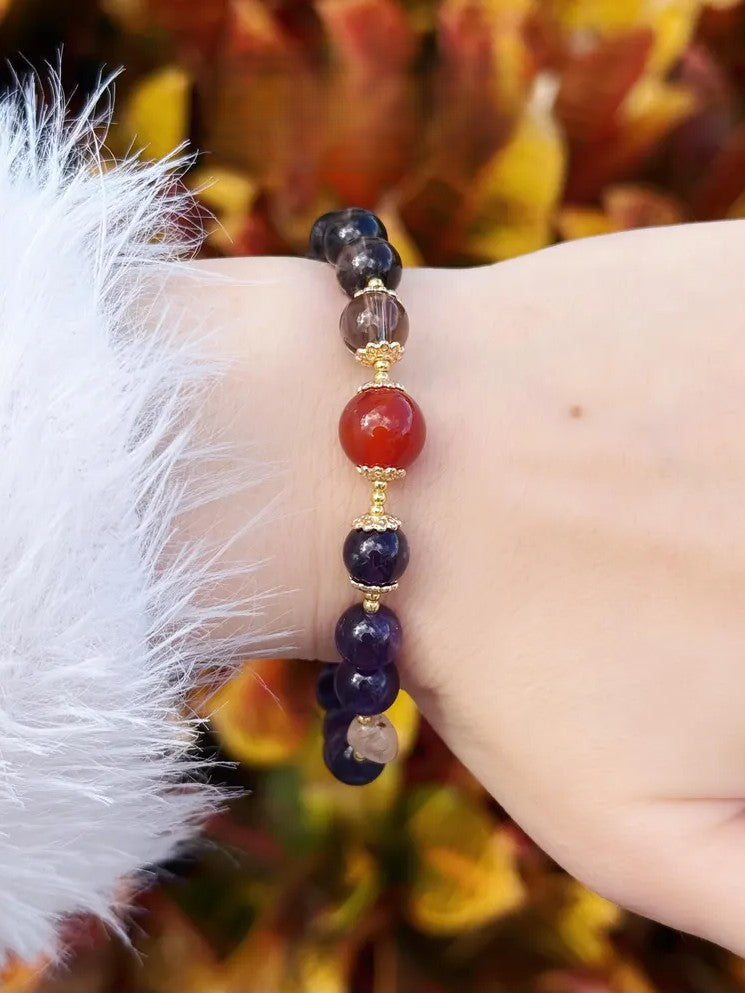Weight Loss & Focus Bracelet – Red Agate & Super Seven