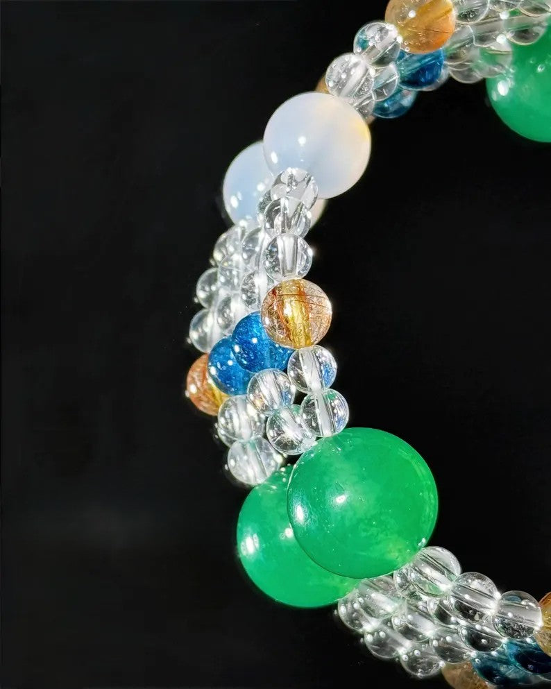 Opportunity & Success Bracelet – Aventurine & Rutilated Quartz