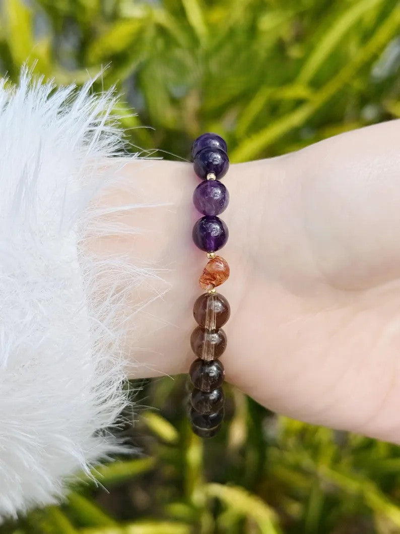 Weight Loss & Focus Bracelet – Red Agate & Super Seven