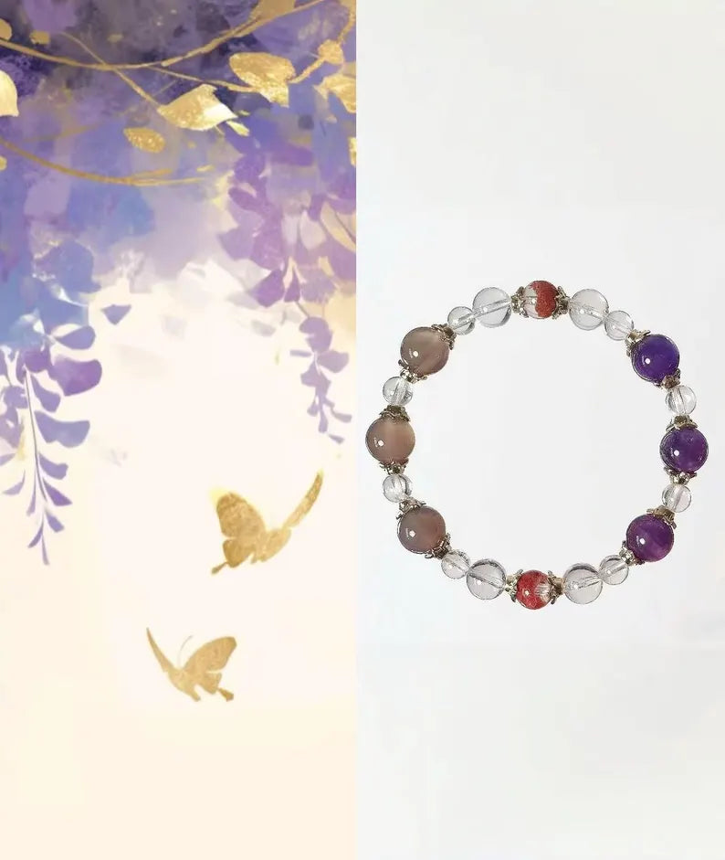 Motivation & Transformation Bracelet – Grey Agate & Amethyst