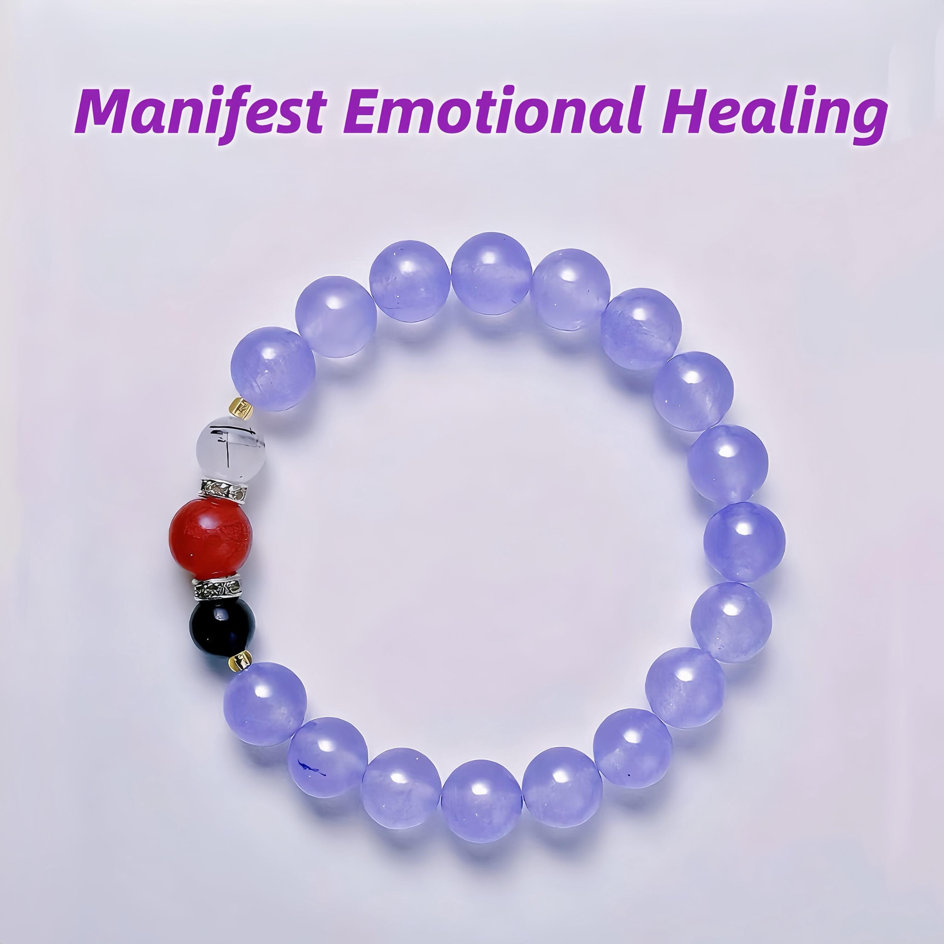 Emotional Healing & Protection Bracelet – Chalcedony & Quartz