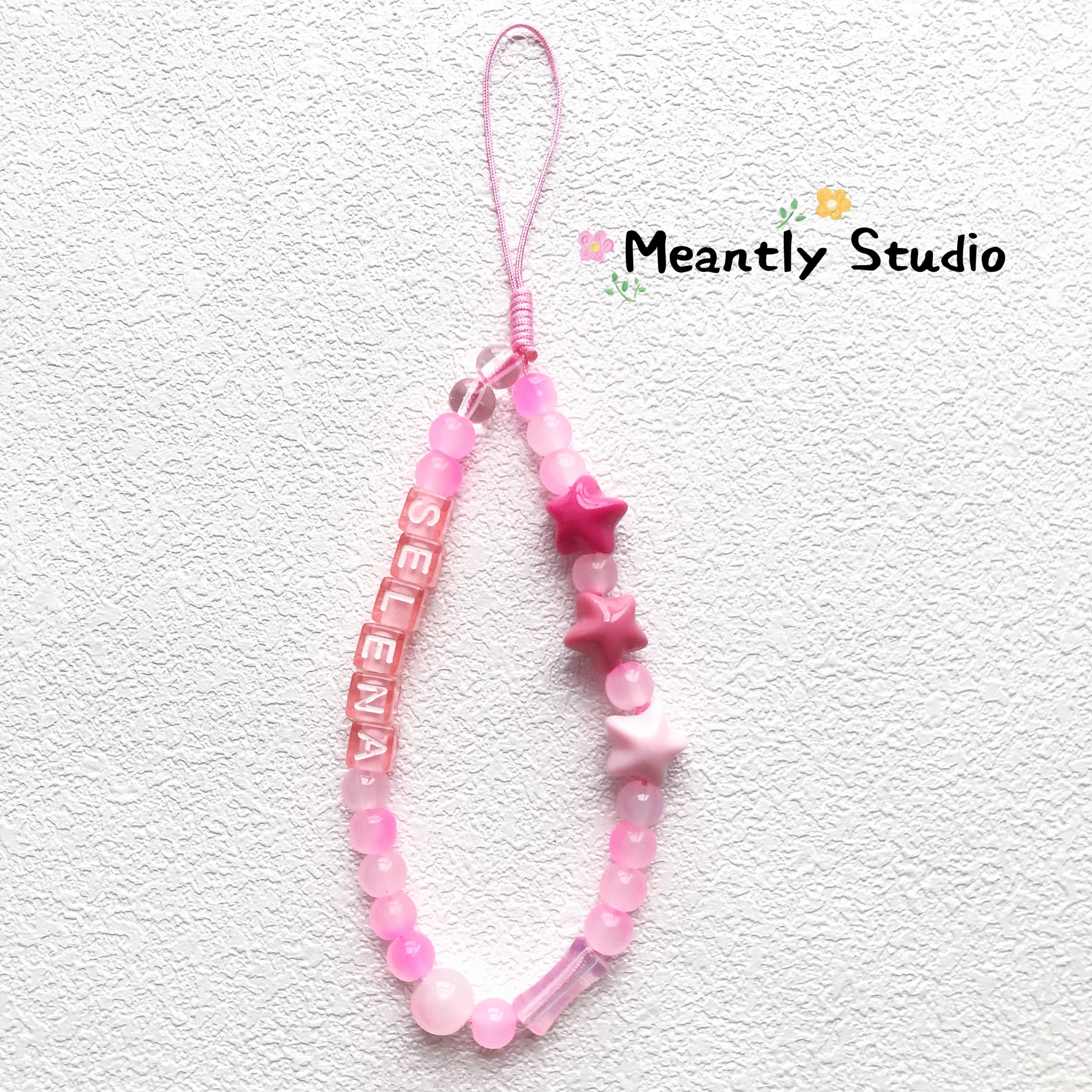 Personalized Letter-Beaded Phone Strap – Custom Name Chain in Dopamine Colors, Trendy Phone Charm