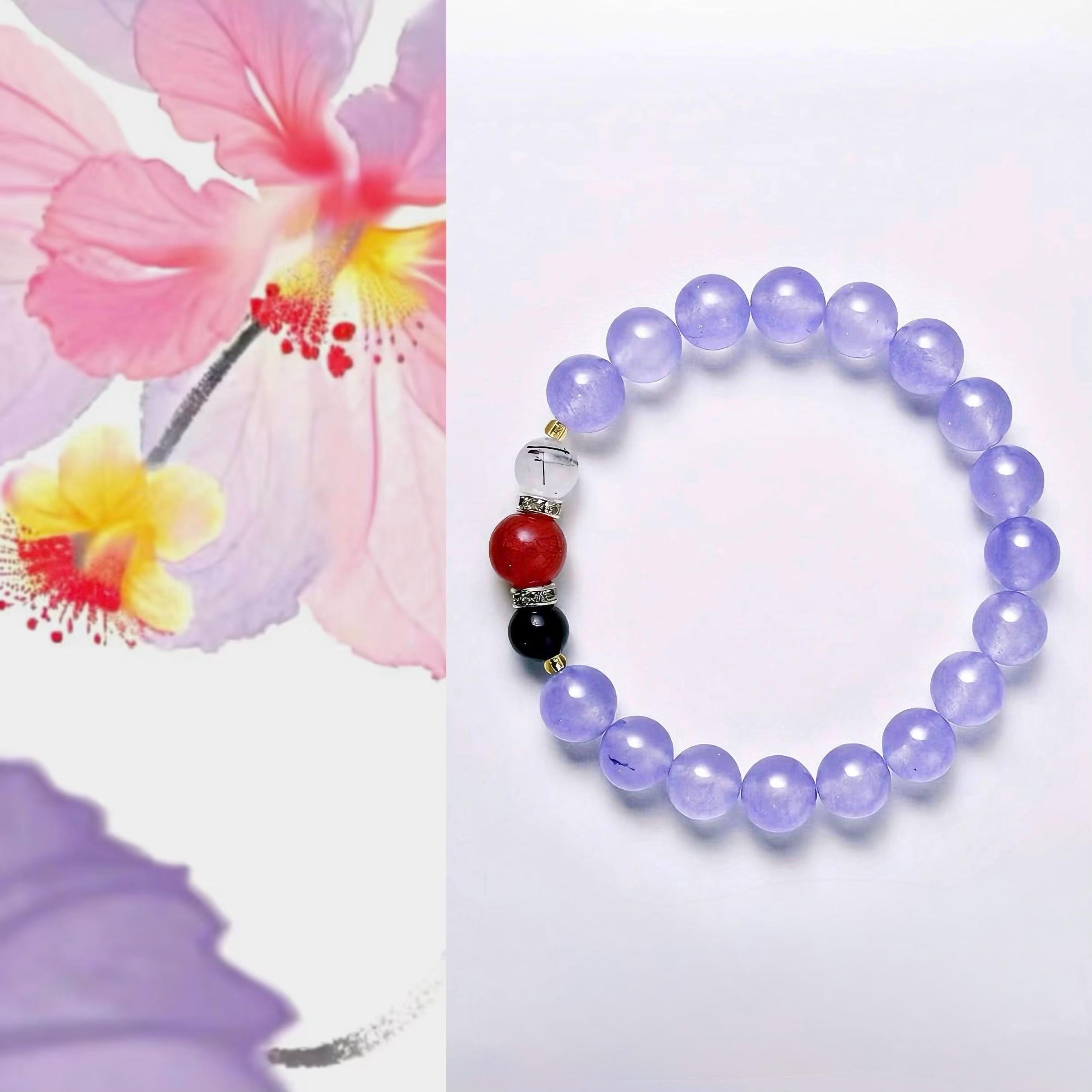 Emotional Healing & Protection Bracelet – Chalcedony & Quartz