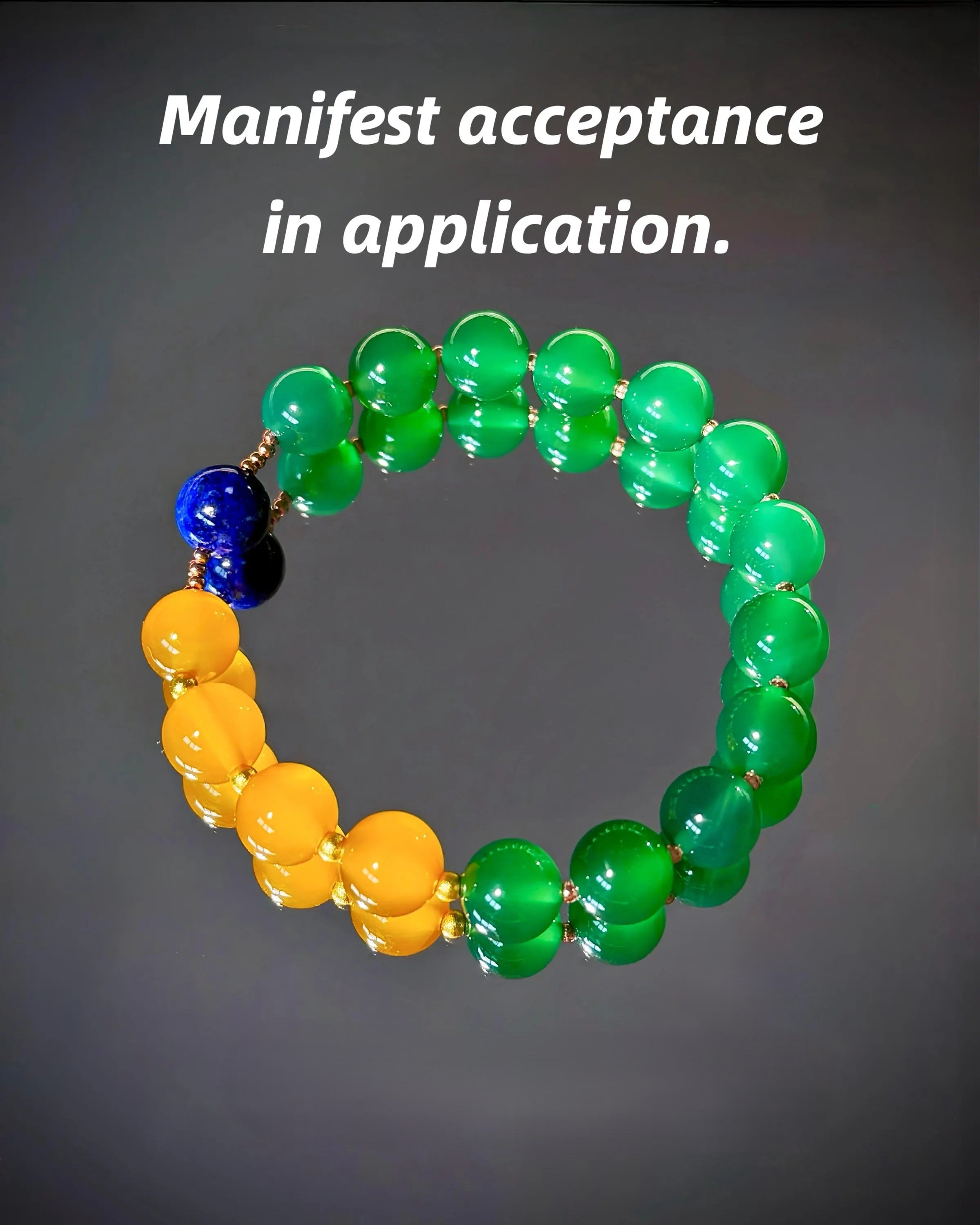 Application Success Bracelet – Agate & Lapis Lazuli