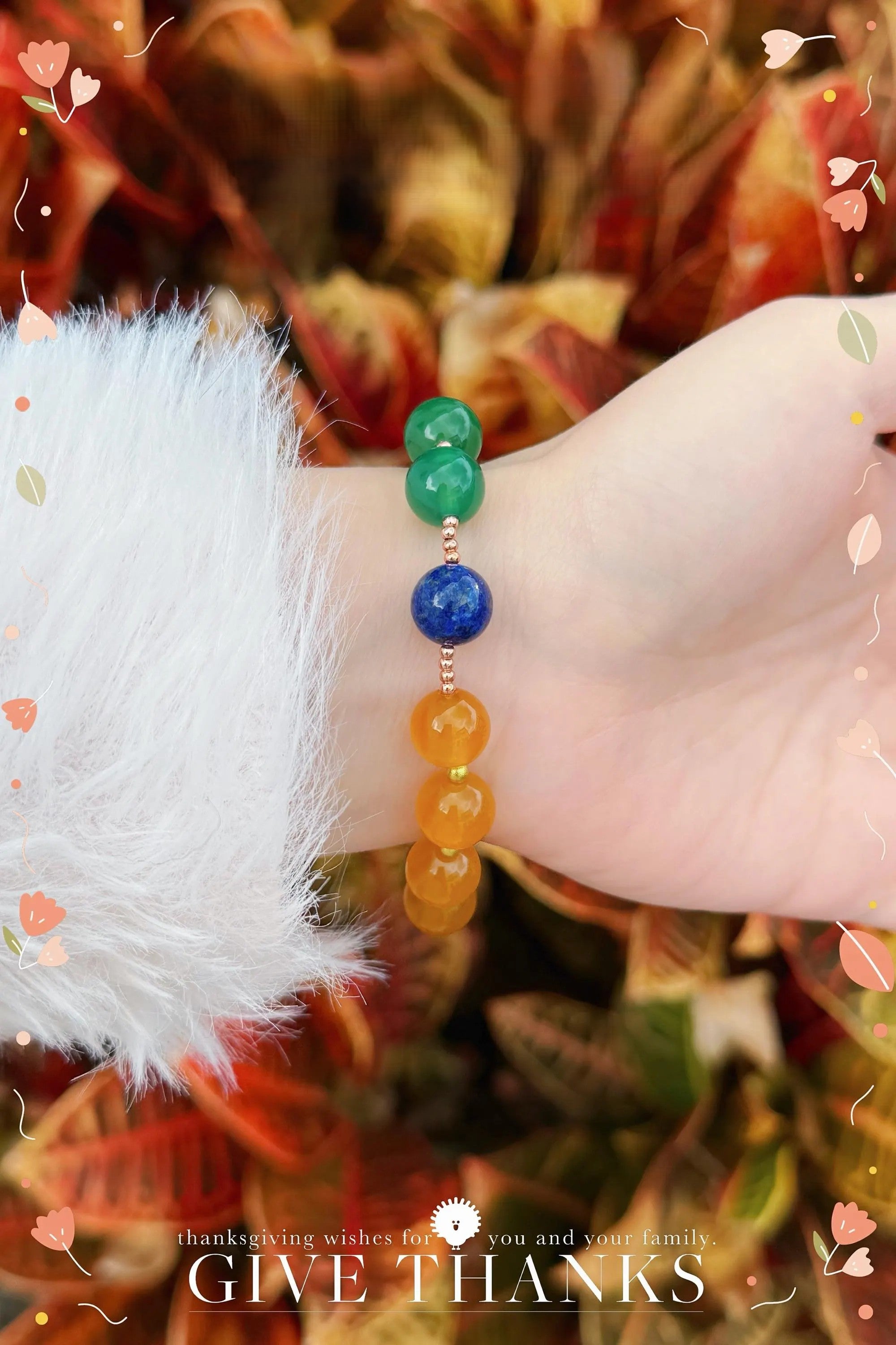 Application Success Bracelet – Agate & Lapis Lazuli