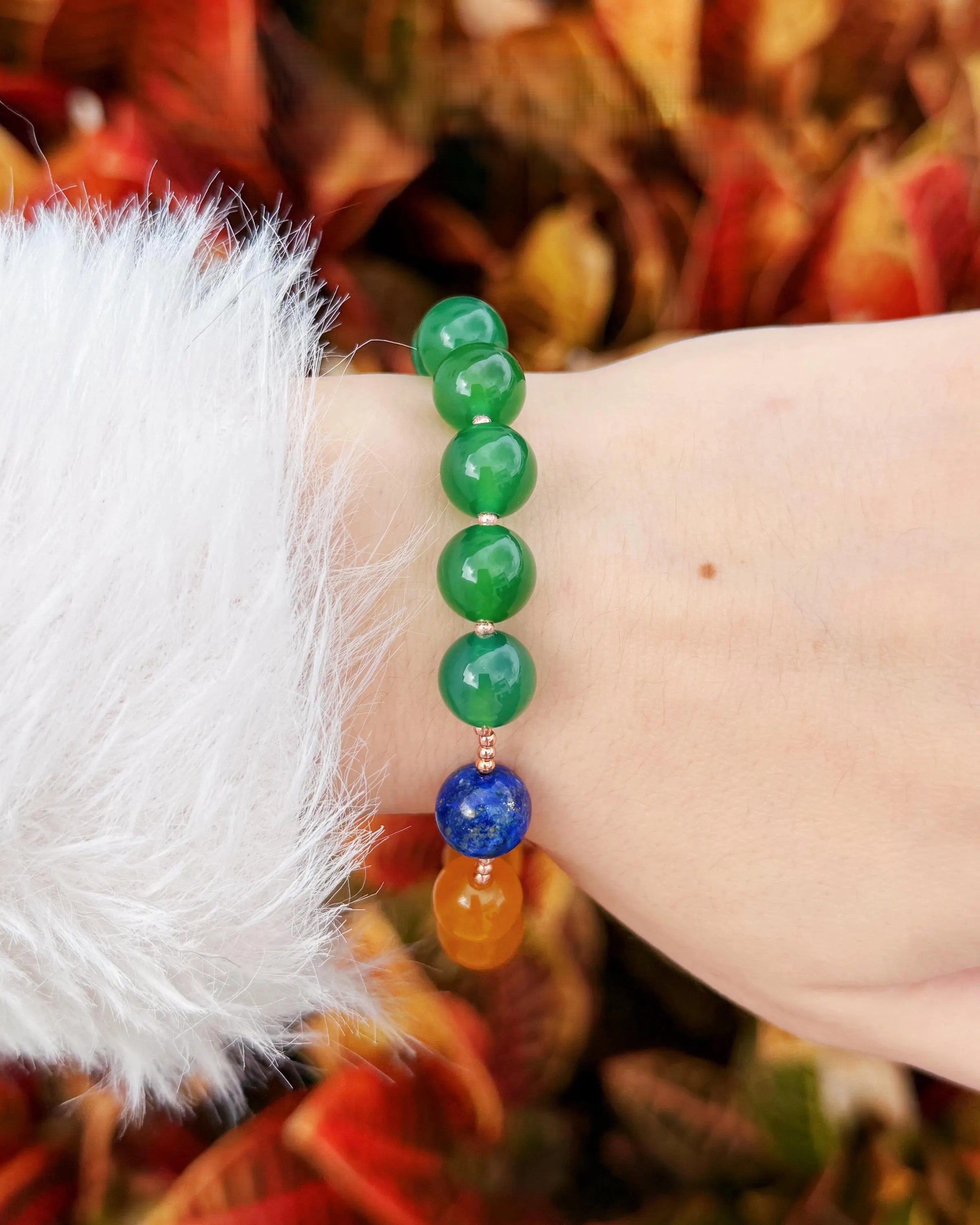 Application Success Bracelet – Agate & Lapis Lazuli