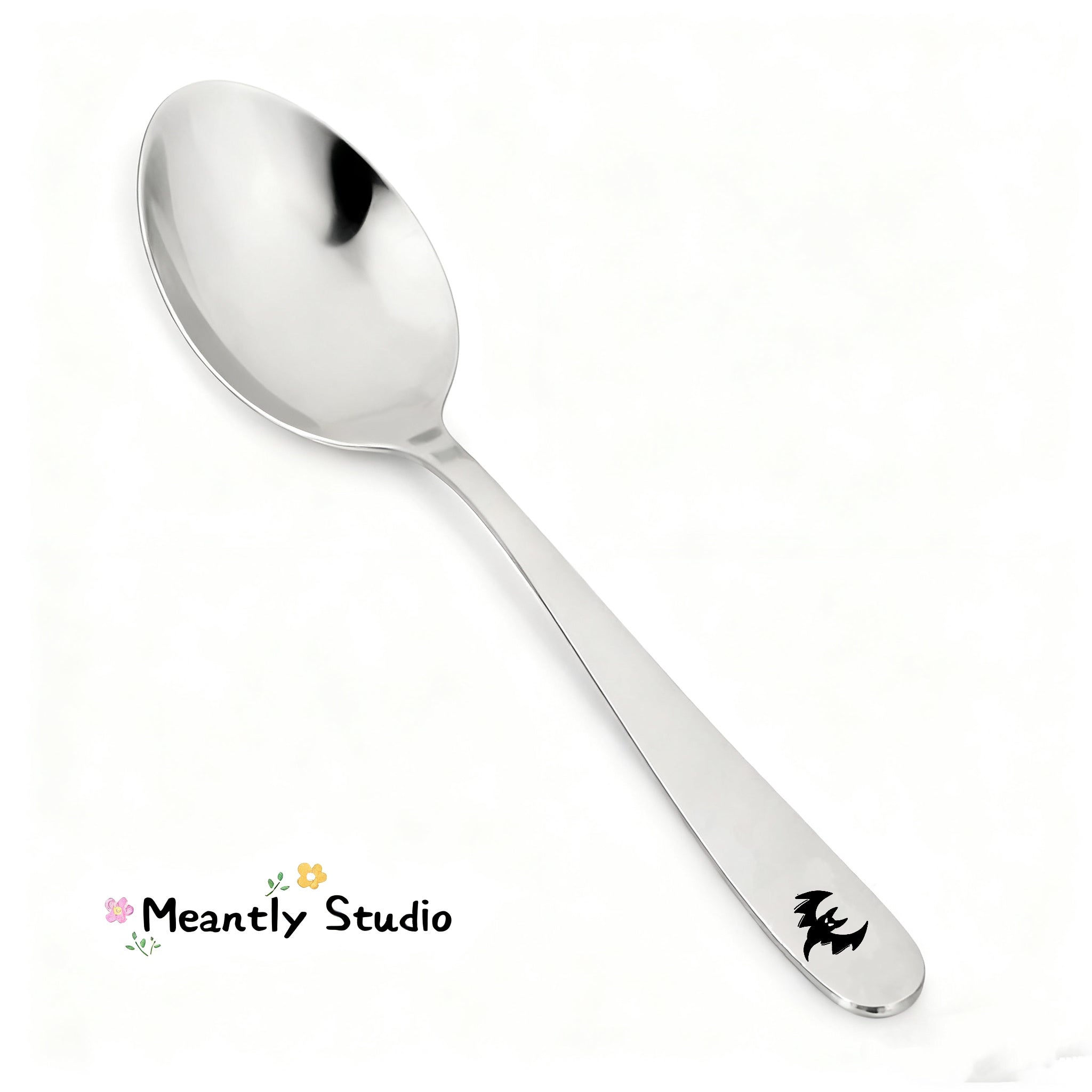 Halloween Cat & Ghost Cutlery Set – 4pcs Stainless Steel Flatware | Spooky Cute Tableware for Kids & Adults | ManifestRituals Halloween Edition