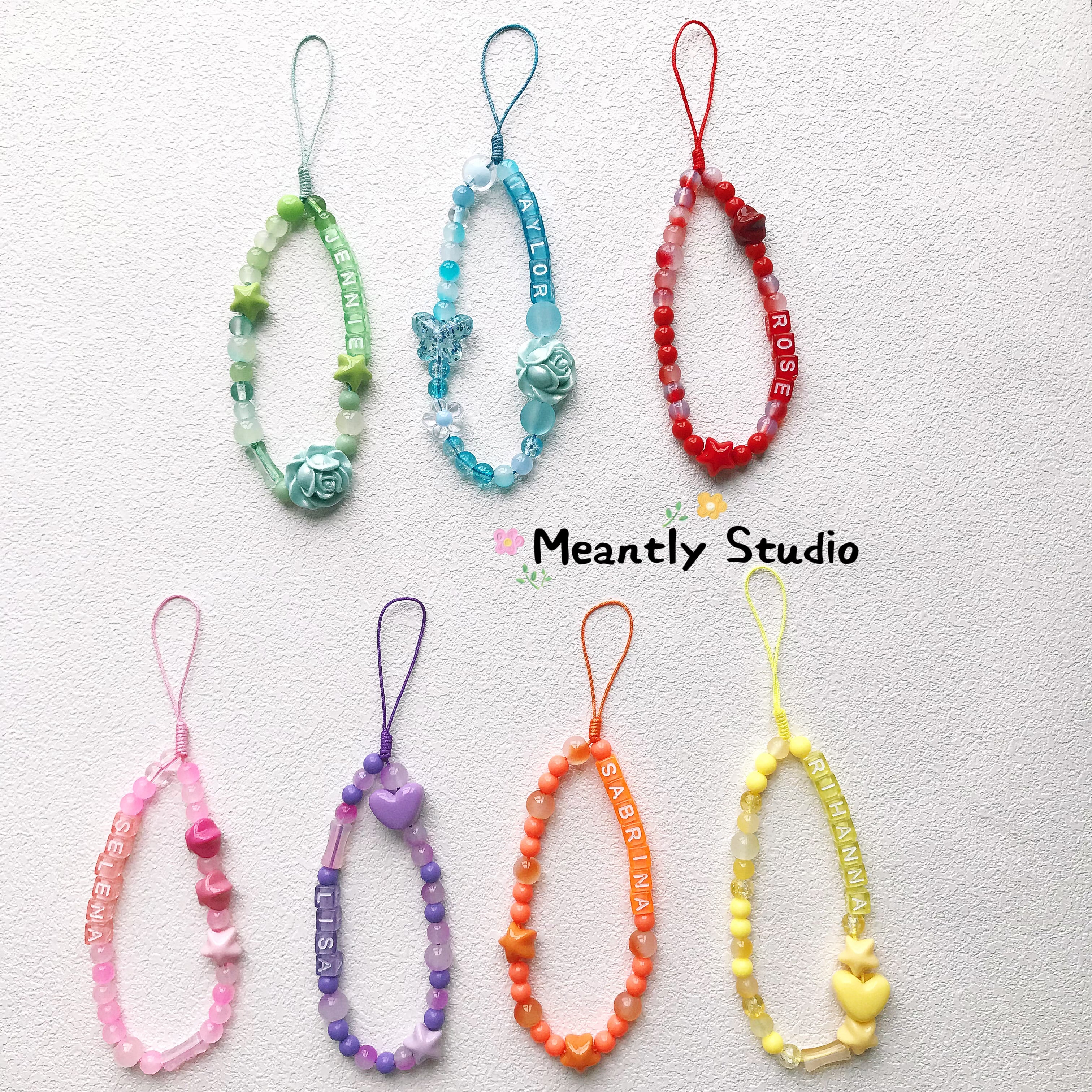Personalized Letter-Beaded Phone Strap – Custom Name Chain in Dopamine Colors, Trendy Phone Charm