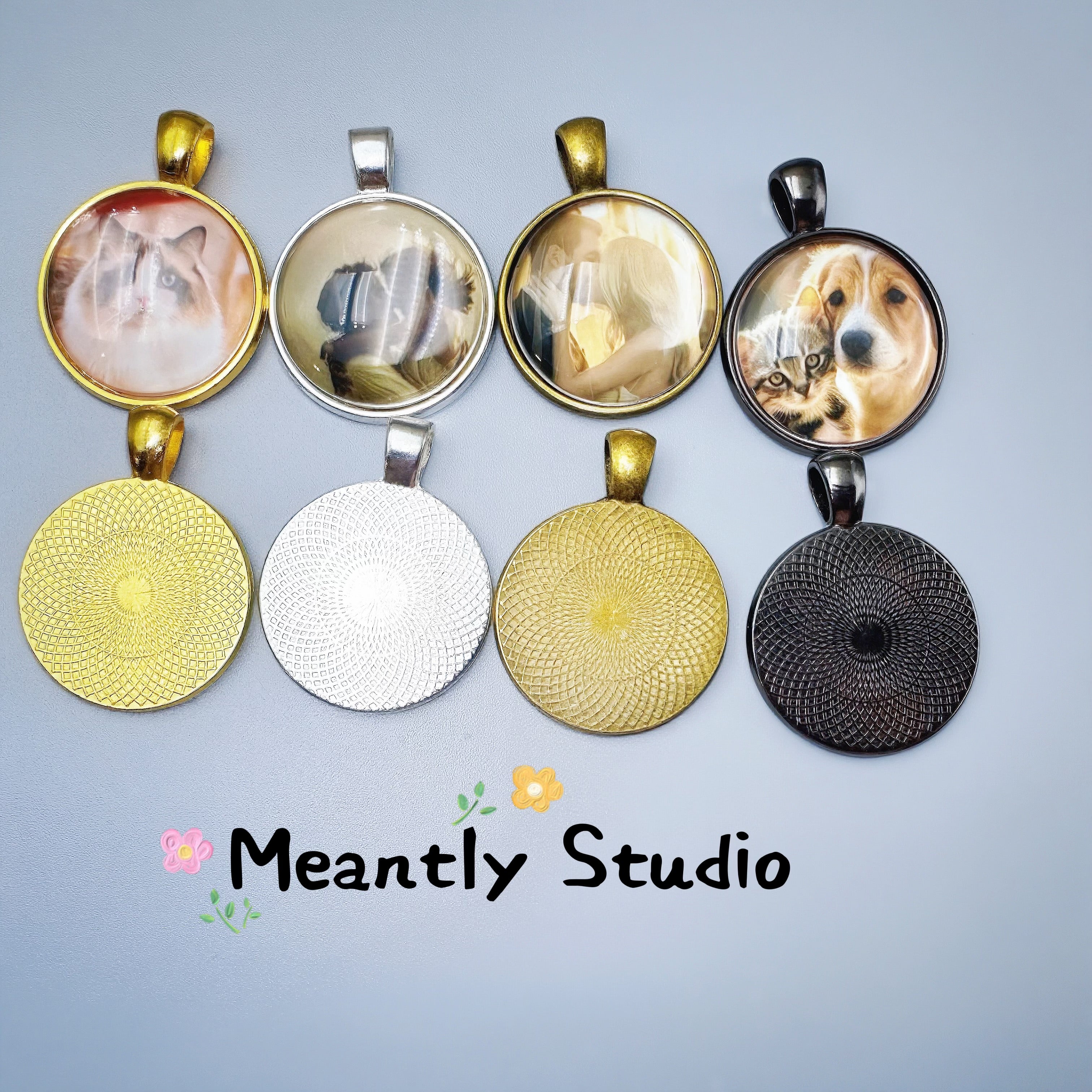 Custom Photo Necklace or Keychain • Vintage Style Personalized Pendant • Pet Memorial Gift • Couple Keepsake Jewelry • Handmade Retro Charm