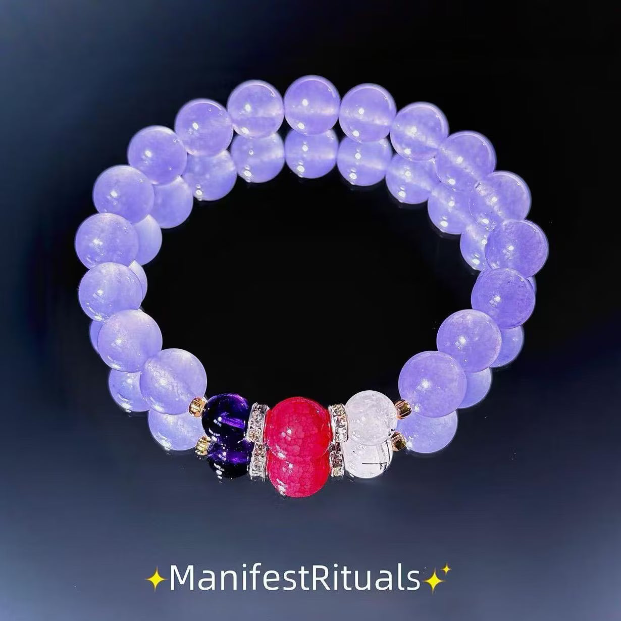 Emotional Healing & Protection Bracelet – Chalcedony & Quartz