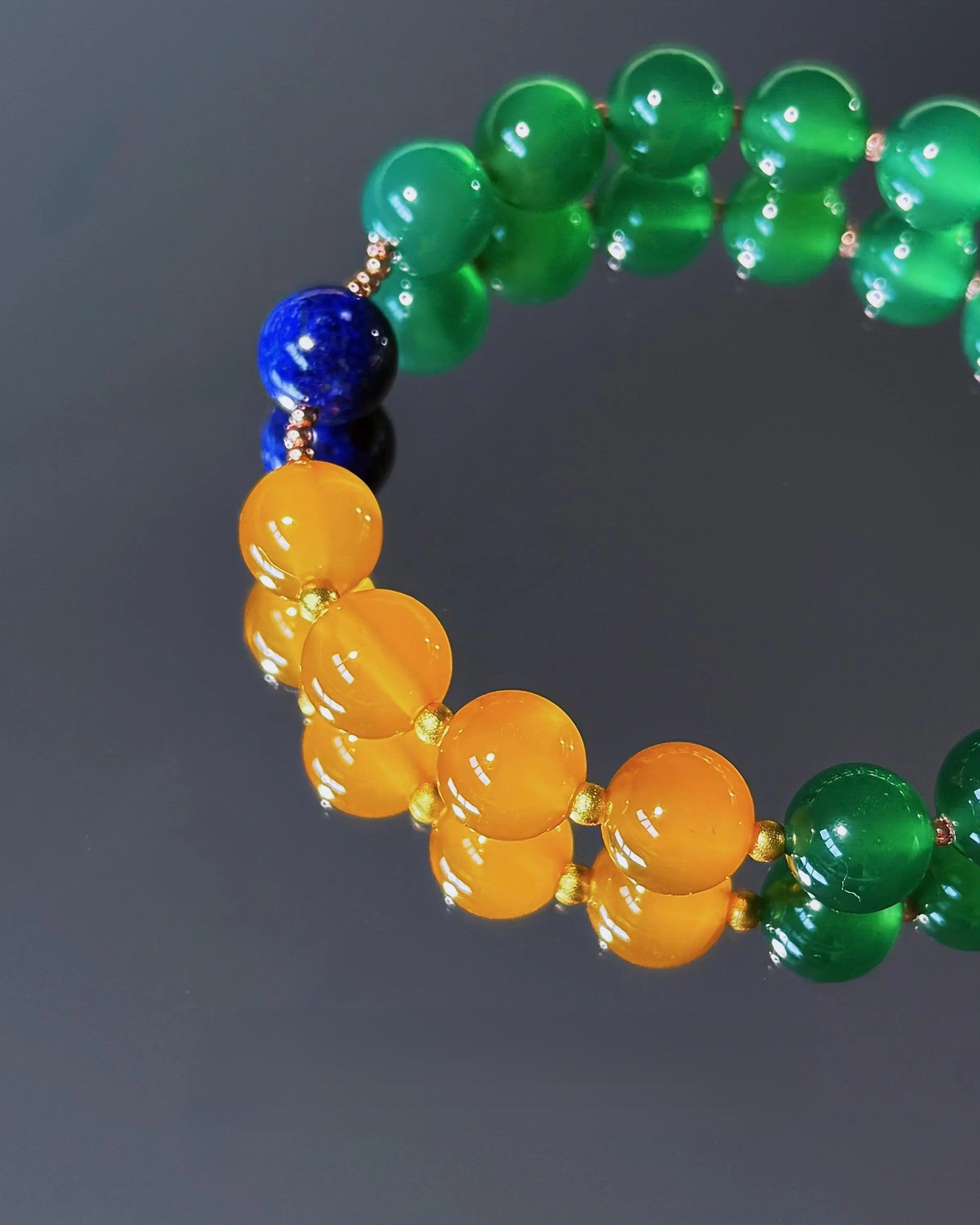 Application Success Bracelet – Agate & Lapis Lazuli