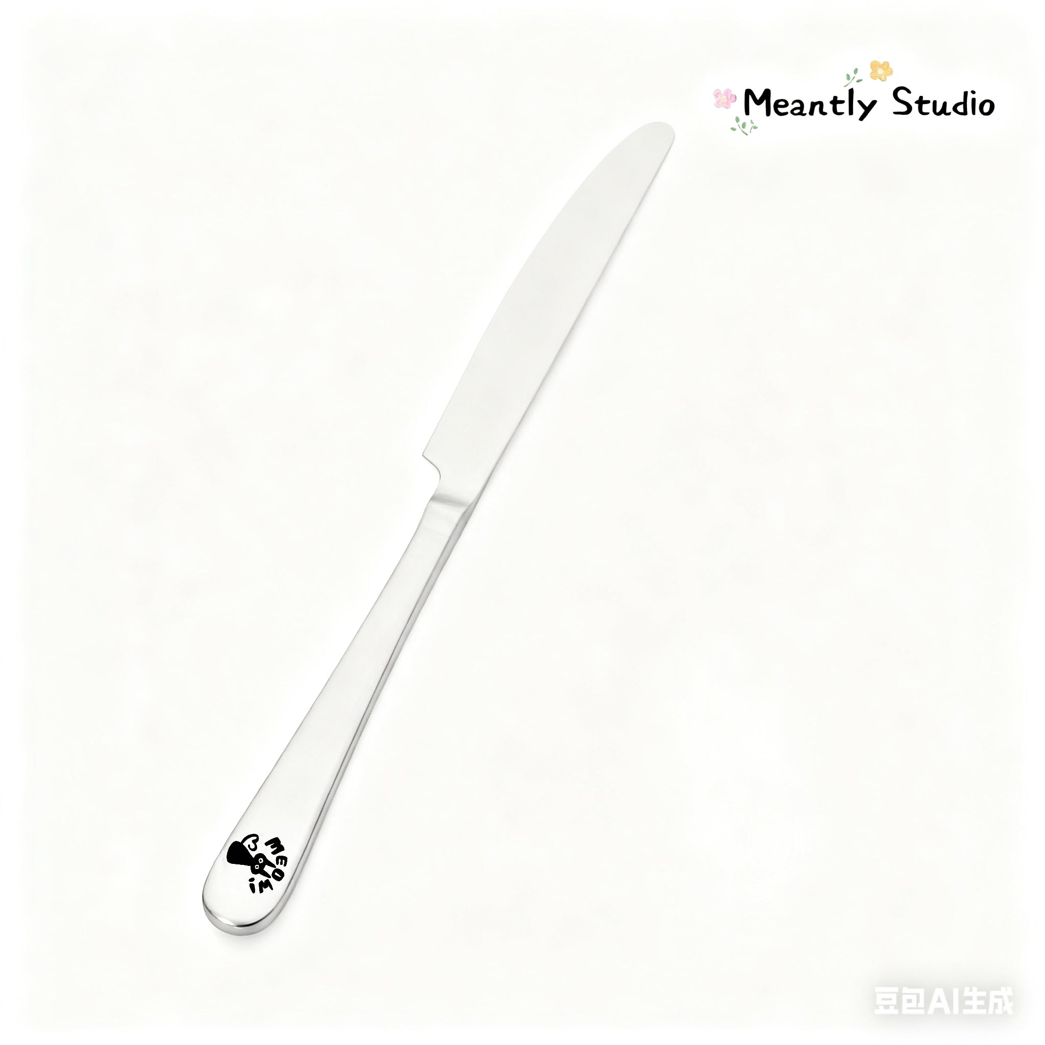 Halloween Cat & Ghost Cutlery Set – 4pcs Stainless Steel Flatware | Spooky Cute Tableware for Kids & Adults | ManifestRituals Halloween Edition