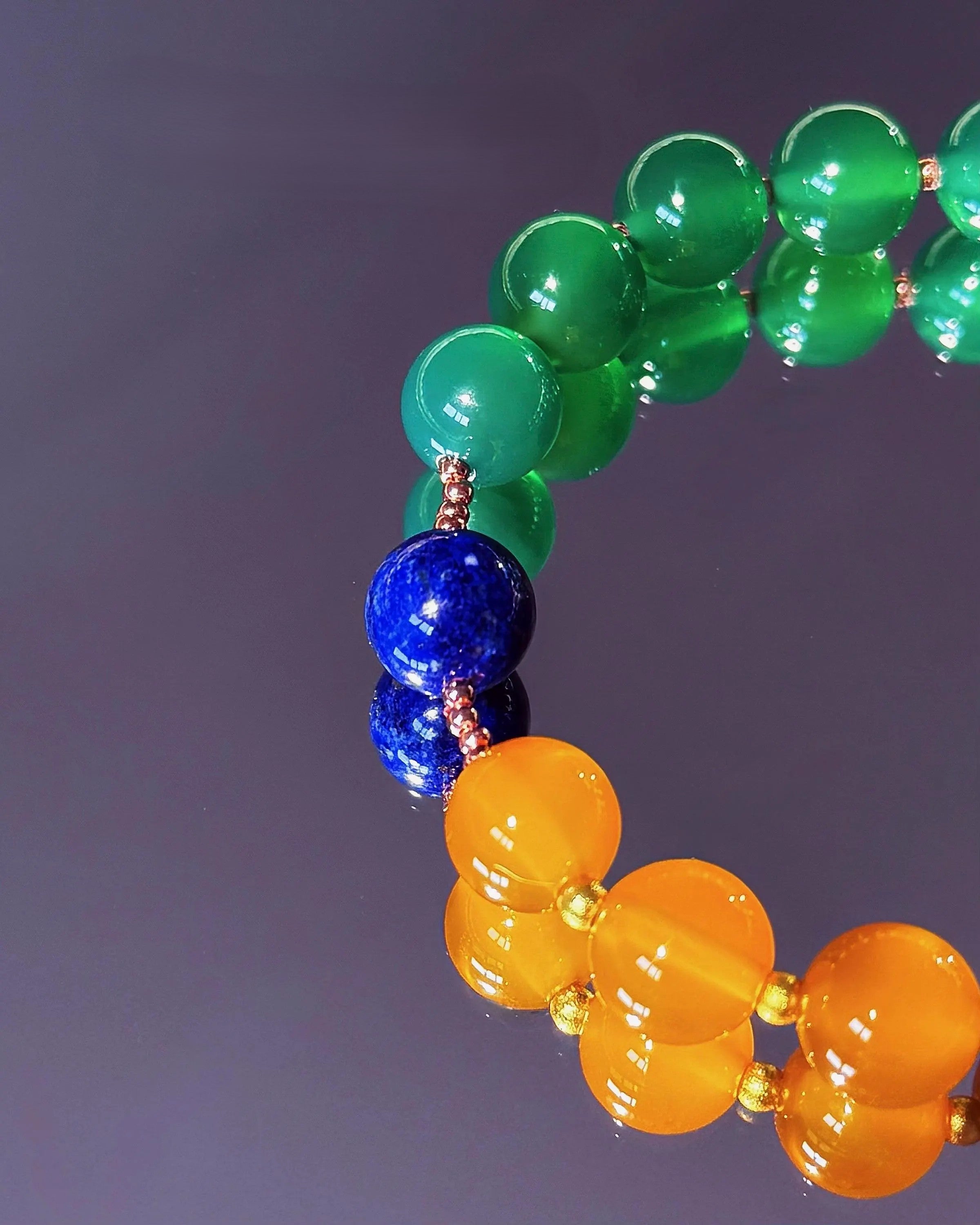 Application Success Bracelet – Agate & Lapis Lazuli
