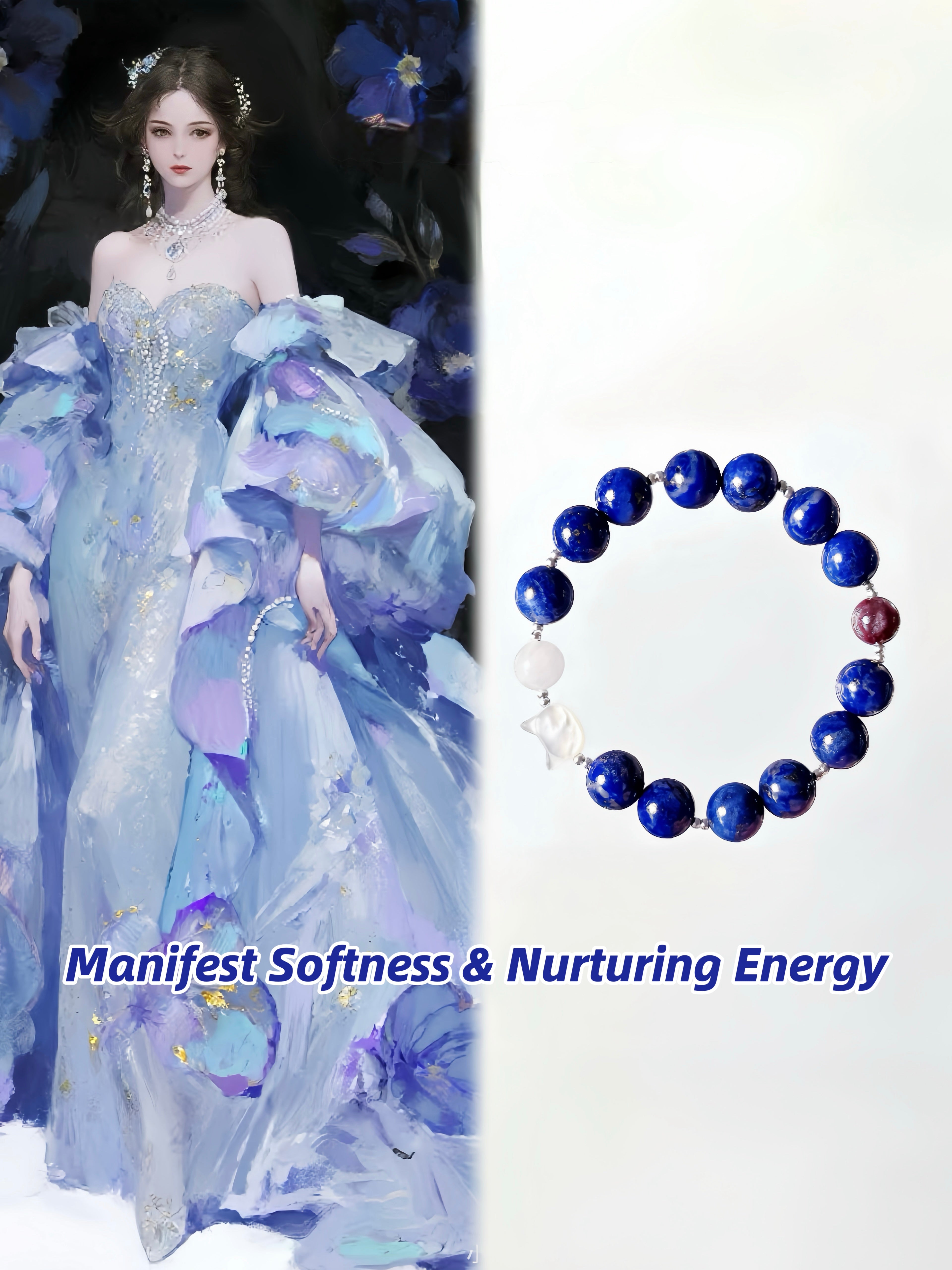 The Queen’s Bracelet Collection 4 | Lapis Lazuli, Moonstone Bracelet –  Feminine Energy | Gift for her