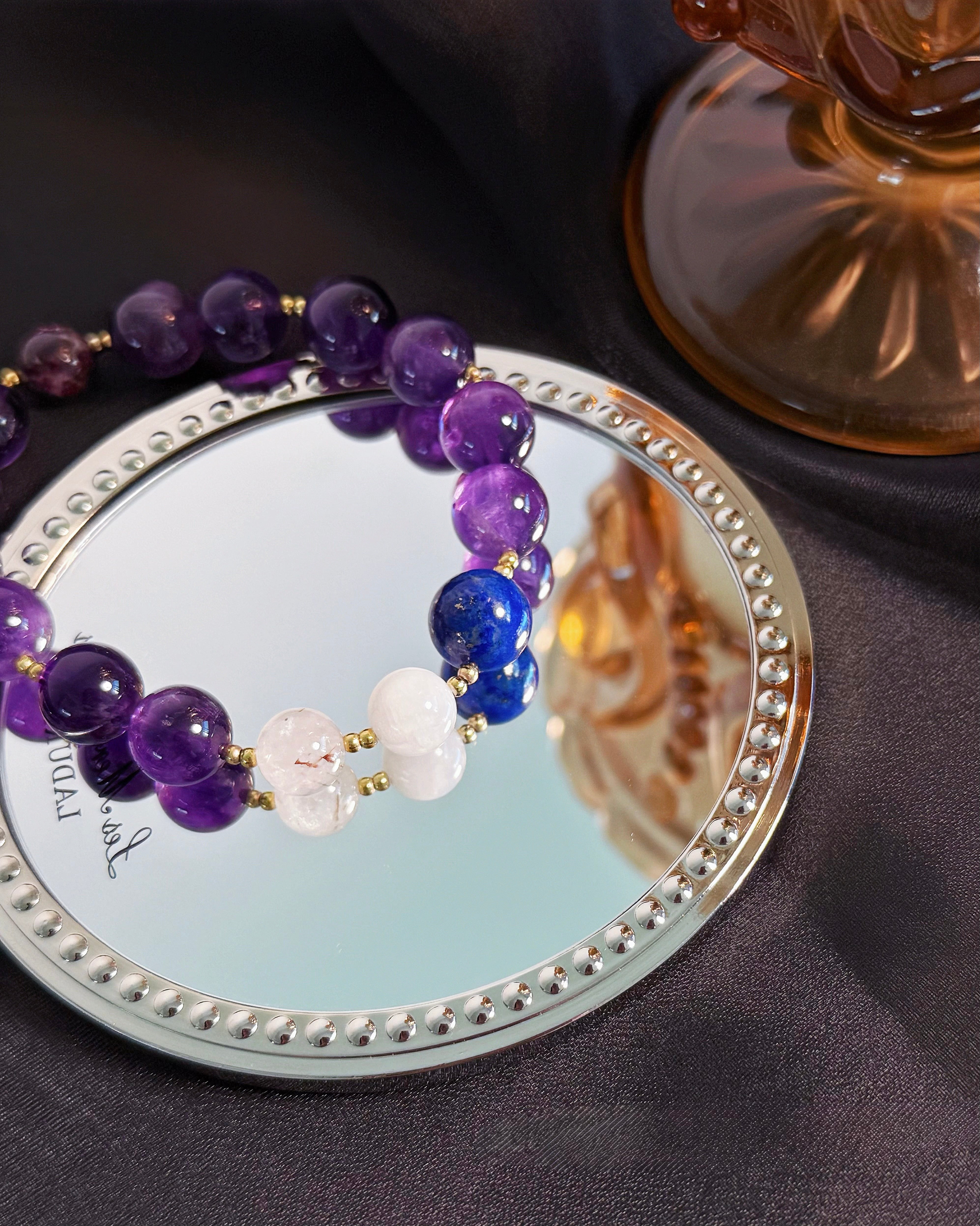 The Queen’s Bracelet Collection 2 | Super Seven, Lapis Lazuli, Amethyst Bracelet – Spiritual Growth