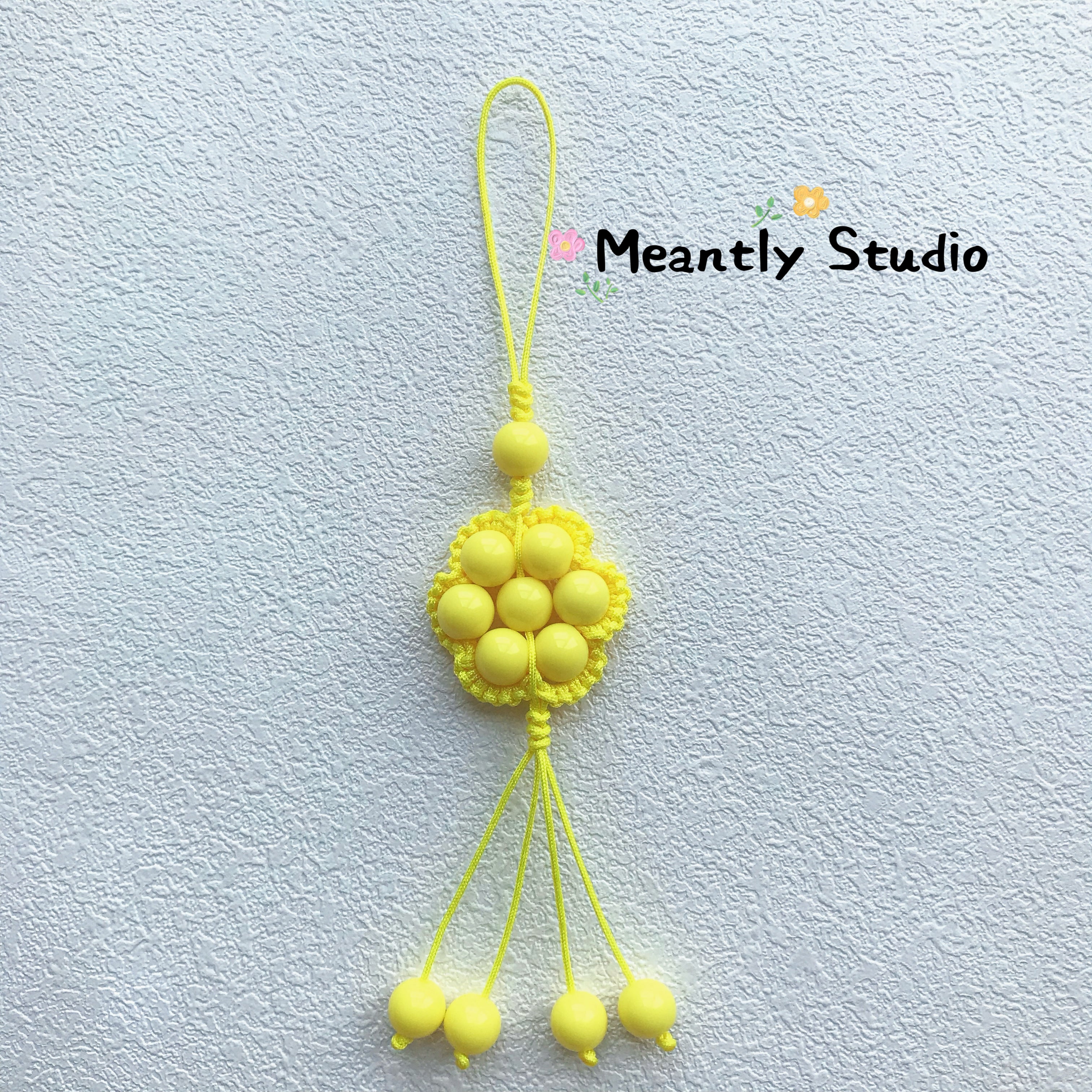 Sun Lucky Flower Phone Charm Strap, Multicolor Beaded Handmade Keychain, Lucky Pendant for Phone, Bag, Car, or Gift, Custom Beaded Charm