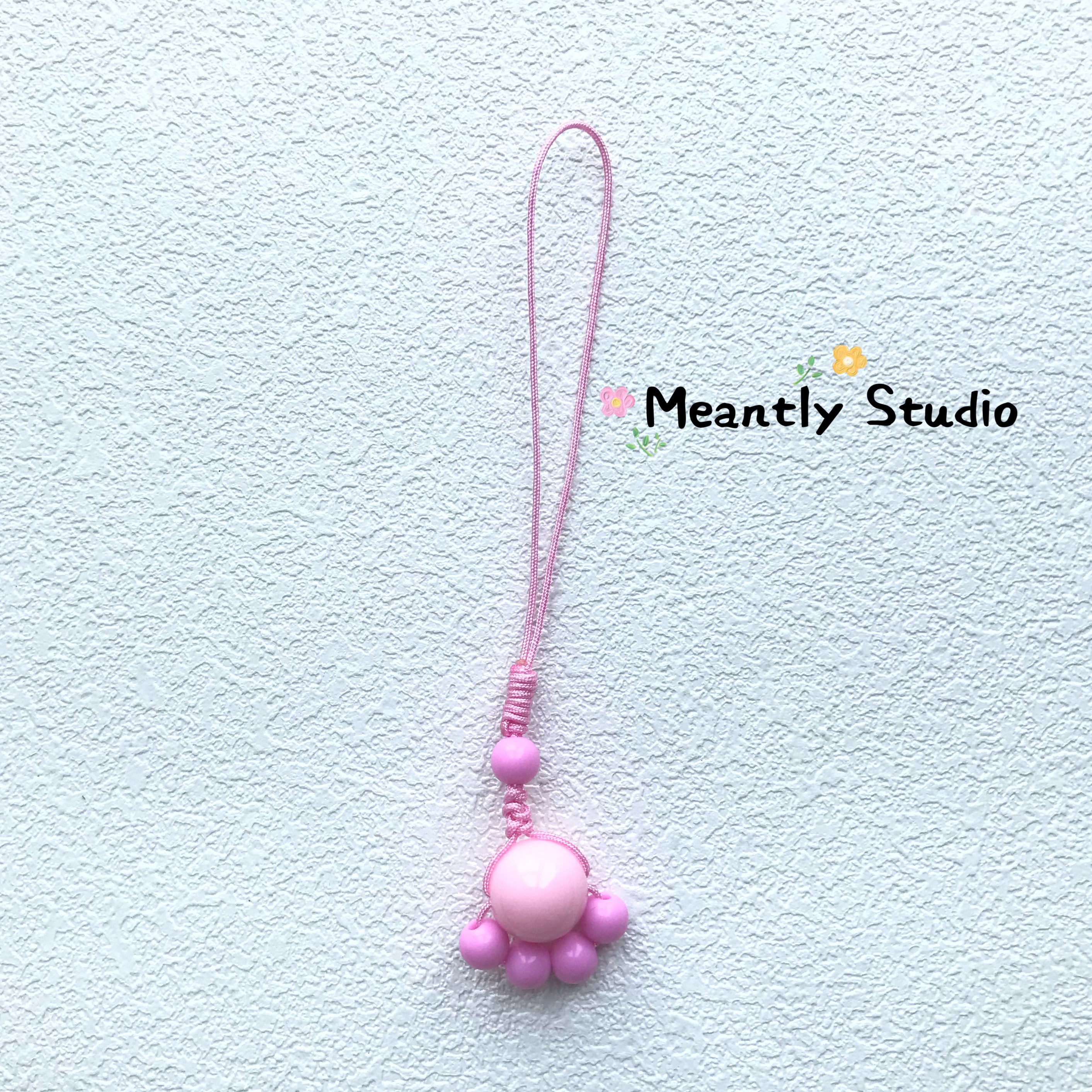 Handmade Colorful Cat Paw Phone Charm Strap, Kawaii Kitten Keychain, Cute Bag Pendant, Rainbow Beaded Animal Paw Accessories Gift