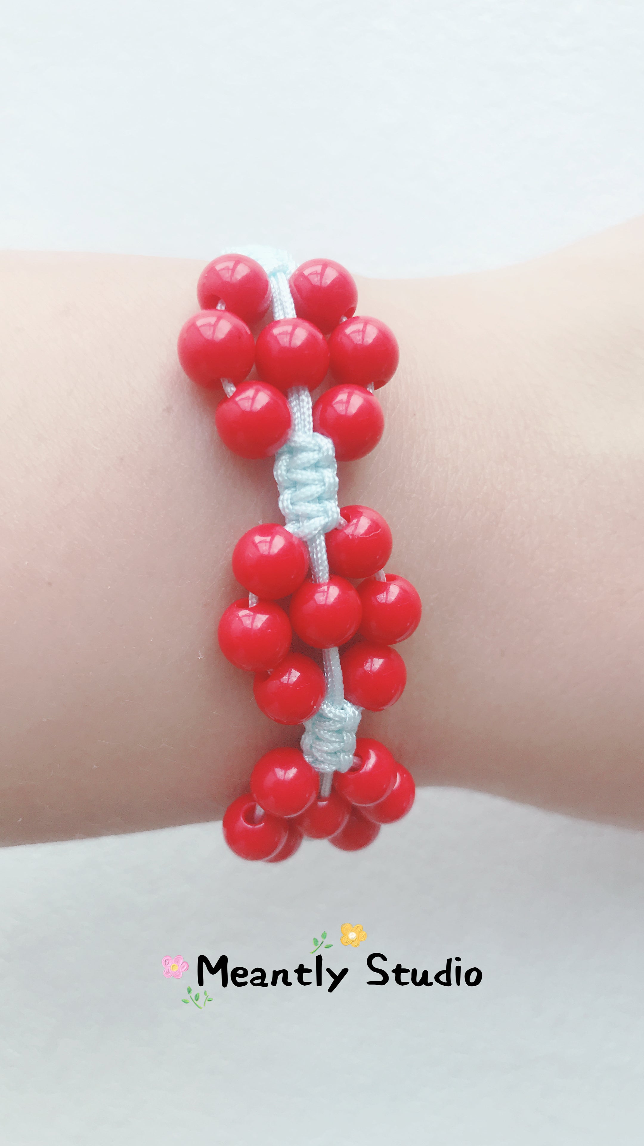 Personalized Beaded Flower Bracelet: Adjustable Macrame Initial Bracelet