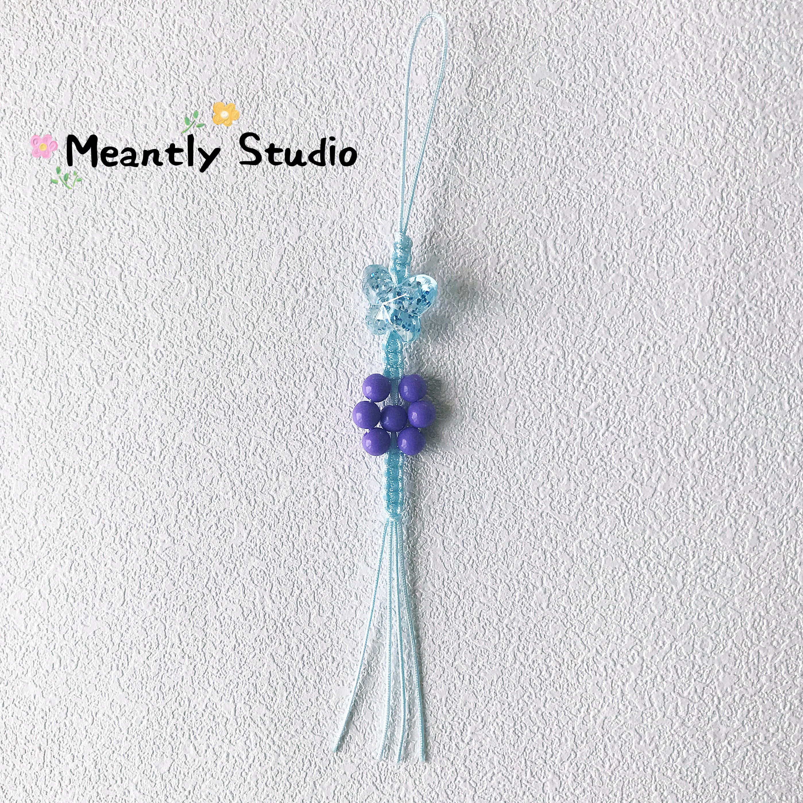 Butterfly & Flower Beaded Phone Strap – Colorful Dopamine Aesthetic Phone Charm, Handmade Beaded Wrist Lanyard, Kawaii Phone Accessory