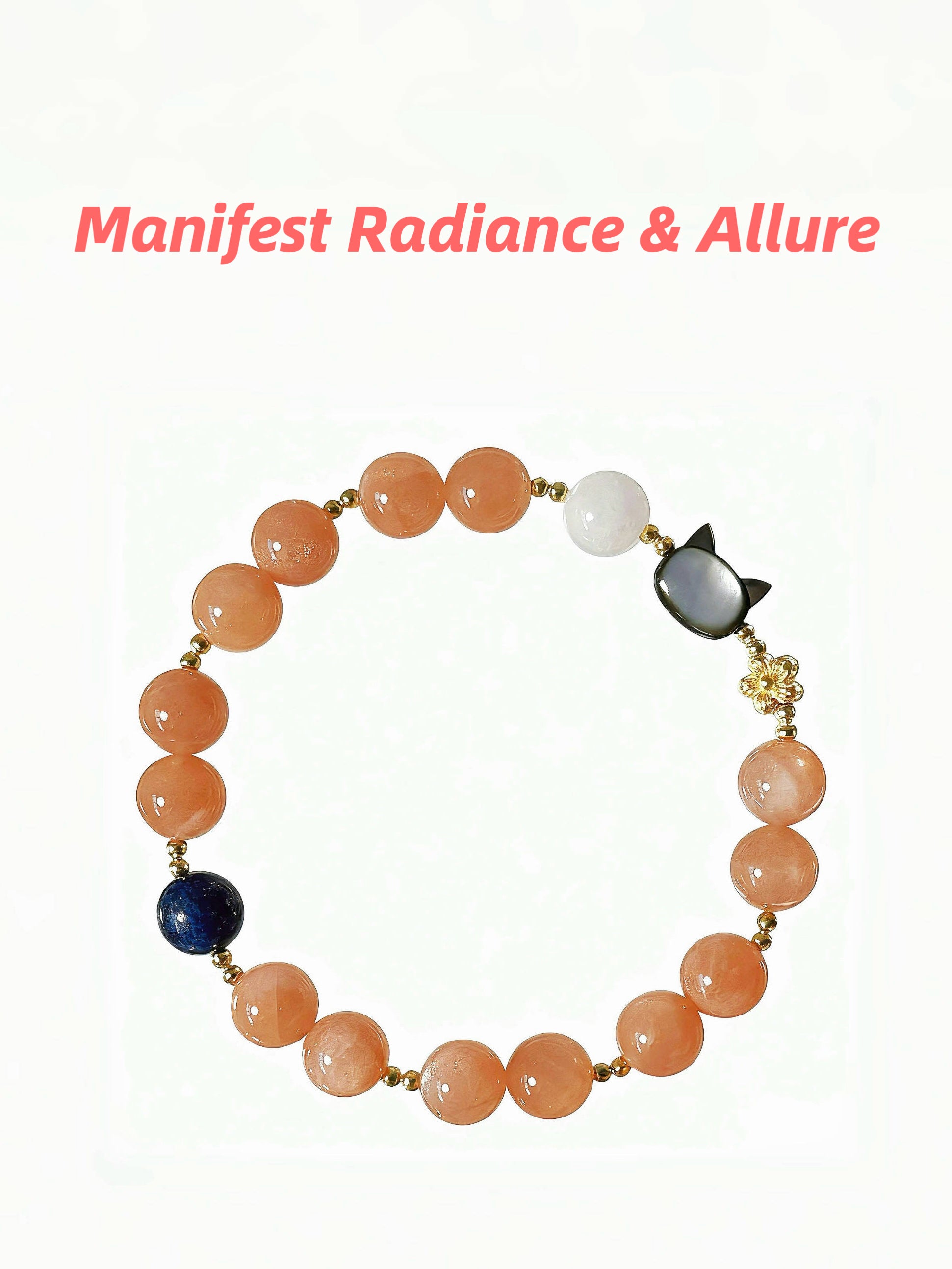 Cleopatra-Inspired Bracelet | Lapis Lazuli, Moonstone, Sunstone | Feminine Power, Radiance & Allure