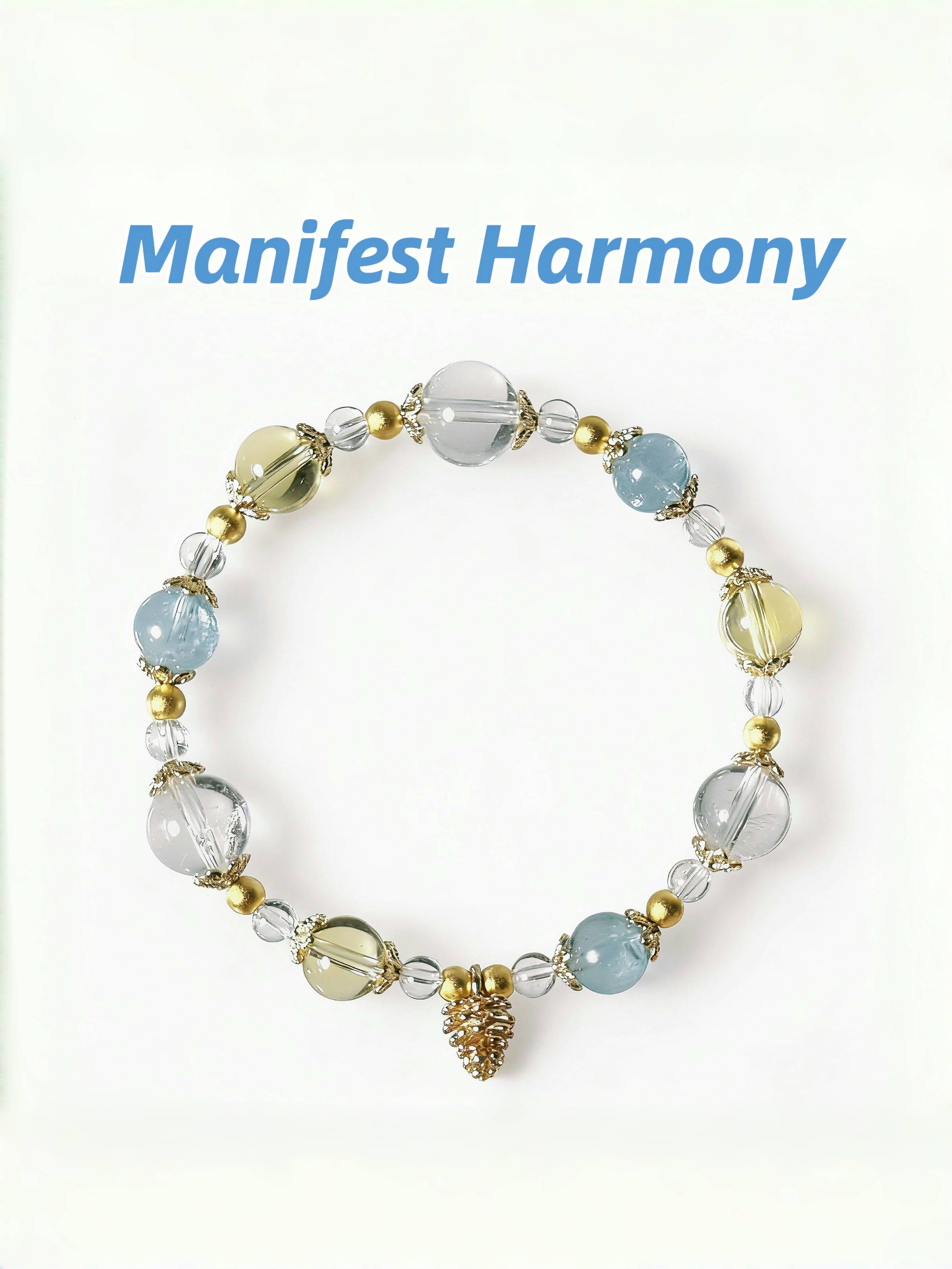 Manifest Wealth Bracelet – Citrine, Aquamarine & Clear Quartz