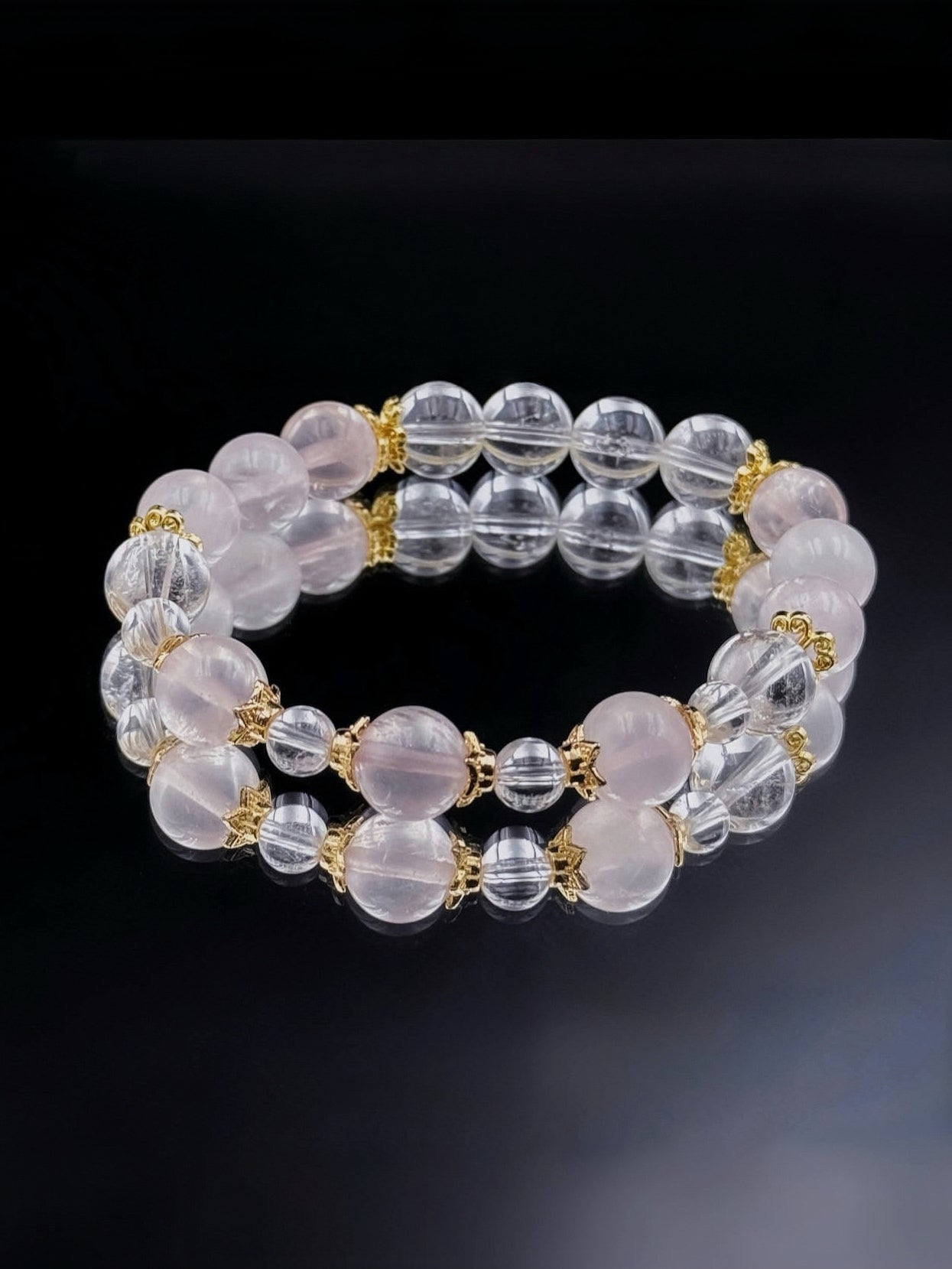 Love & Healing Bracelet – Rose Quartz & Clear Quart