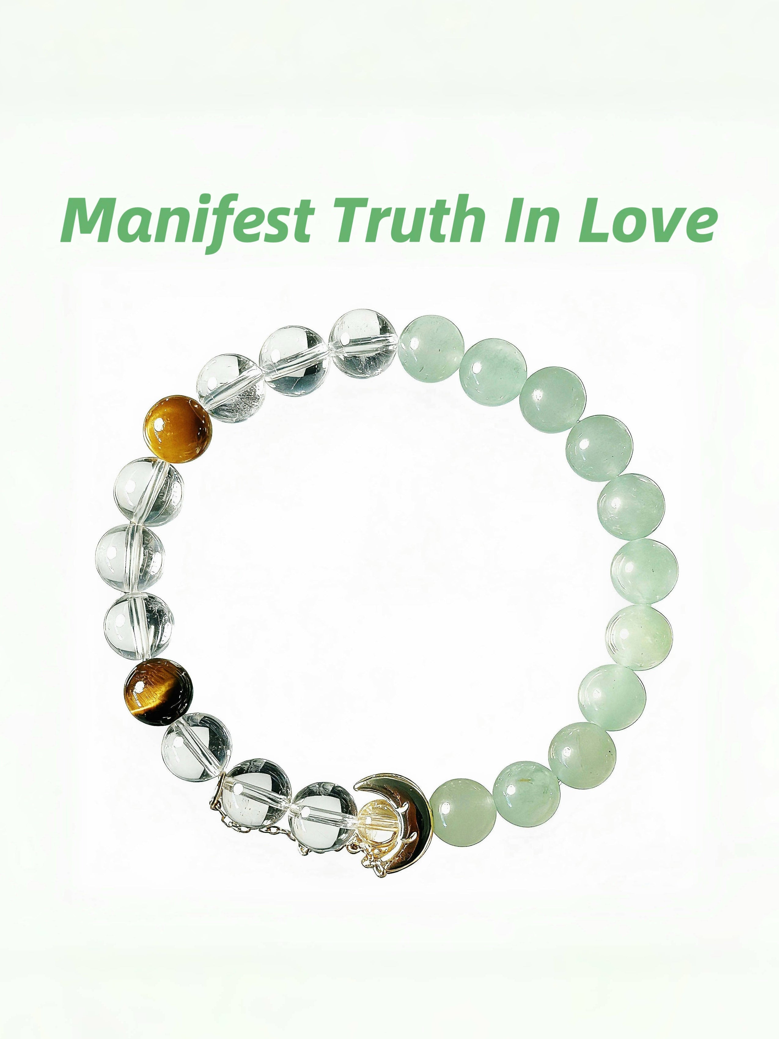 Taurus Zodiac Crystal Bracelet: Green Aventurine & Tiger's Eye Gemstones
