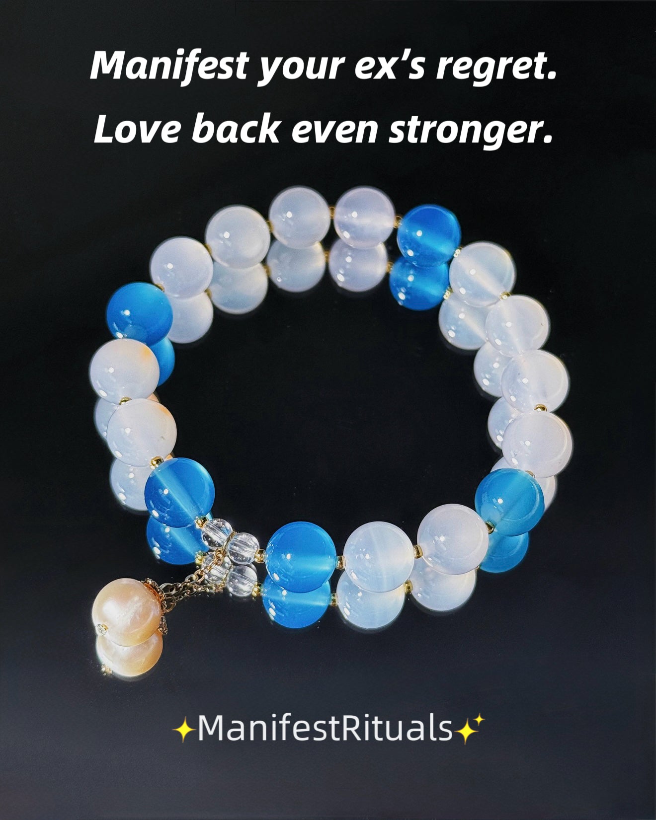 Love’s Return Bracelet – White & Blue Chalcedony Jewelry