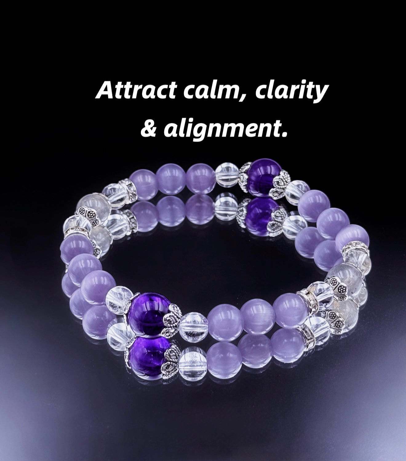 Calm & Clarity Bracelet – Cat’s Eye, Quartz, Moonstone & Amethyst