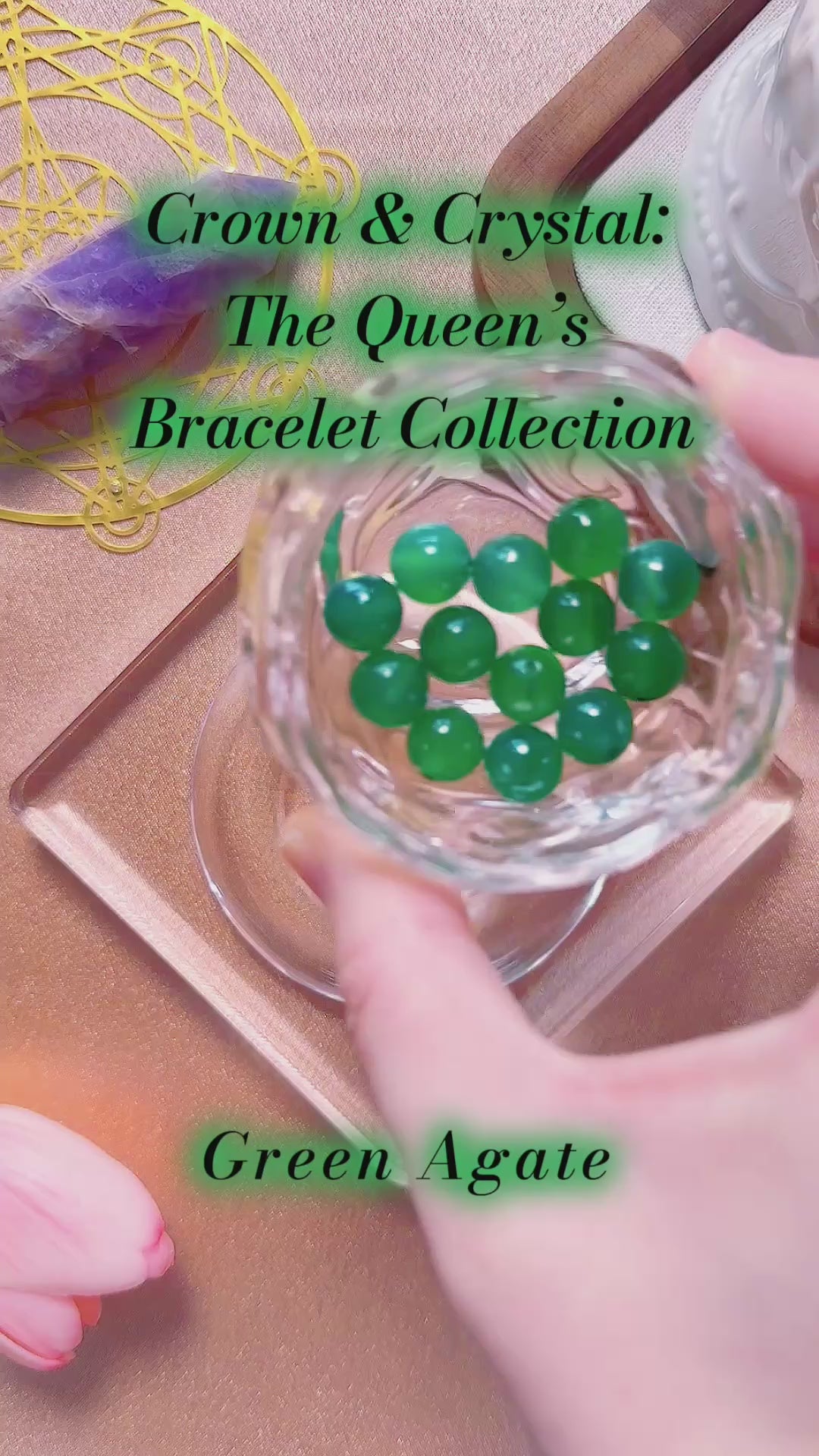 The Queen’s Bracelet Collection 3 | Green Agate, Lapis Lazuli, Moonstone, Tiger’s Eye – Sacred Goddess Energy